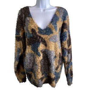Custo Barcelona Multicolor Fuzzy Sweater